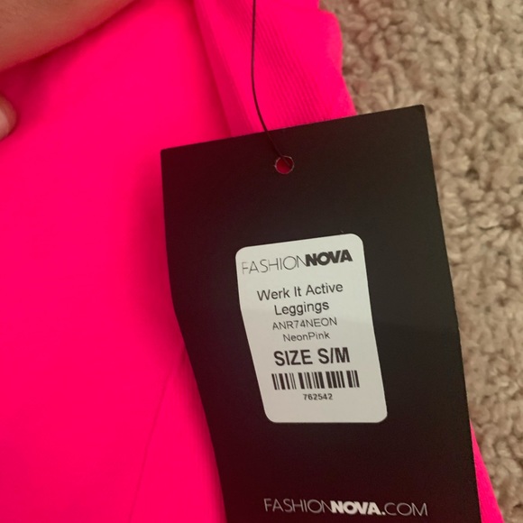 Hot pink workout leggings Fashion Nova - Picture 3 of 3